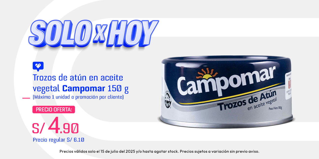 Trozos de Atún en Aceite Vegetal Campomar 150g (Máximo 1 promoción o 1 unidad por cliente)