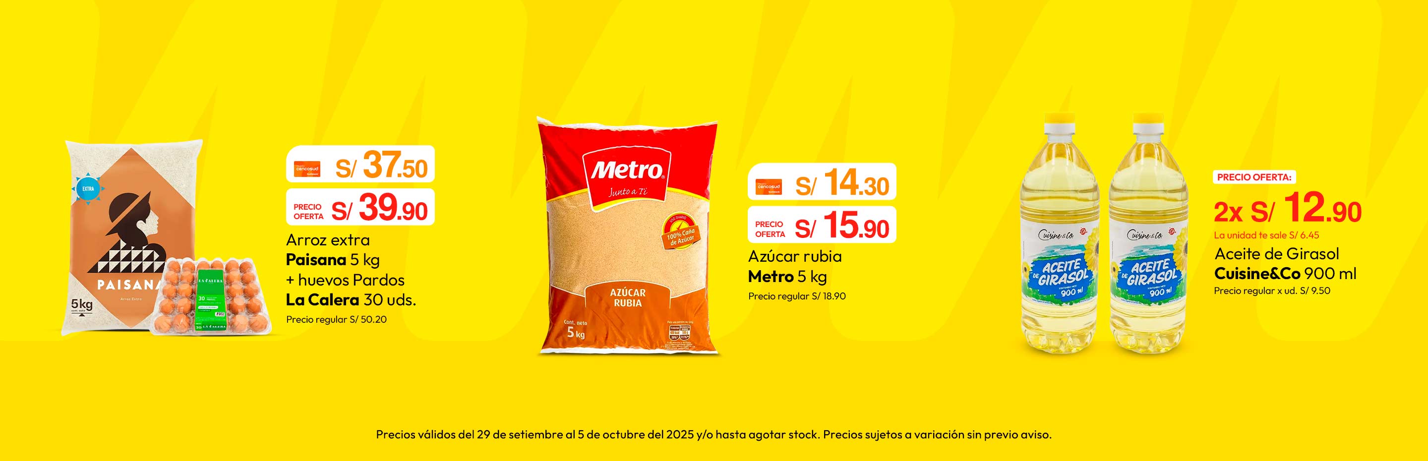 Arroz Extra Paisana 5kg + Huevos Pardos La Calera 30un