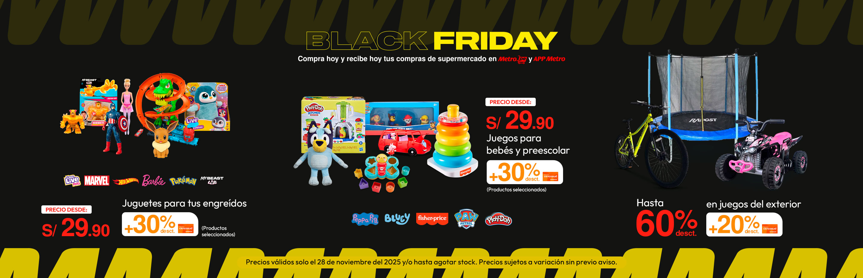 Juguetes para tus engreídos desde S/. 29.90 + hasta 30% de Desct. Con TC *Productos seleccionados