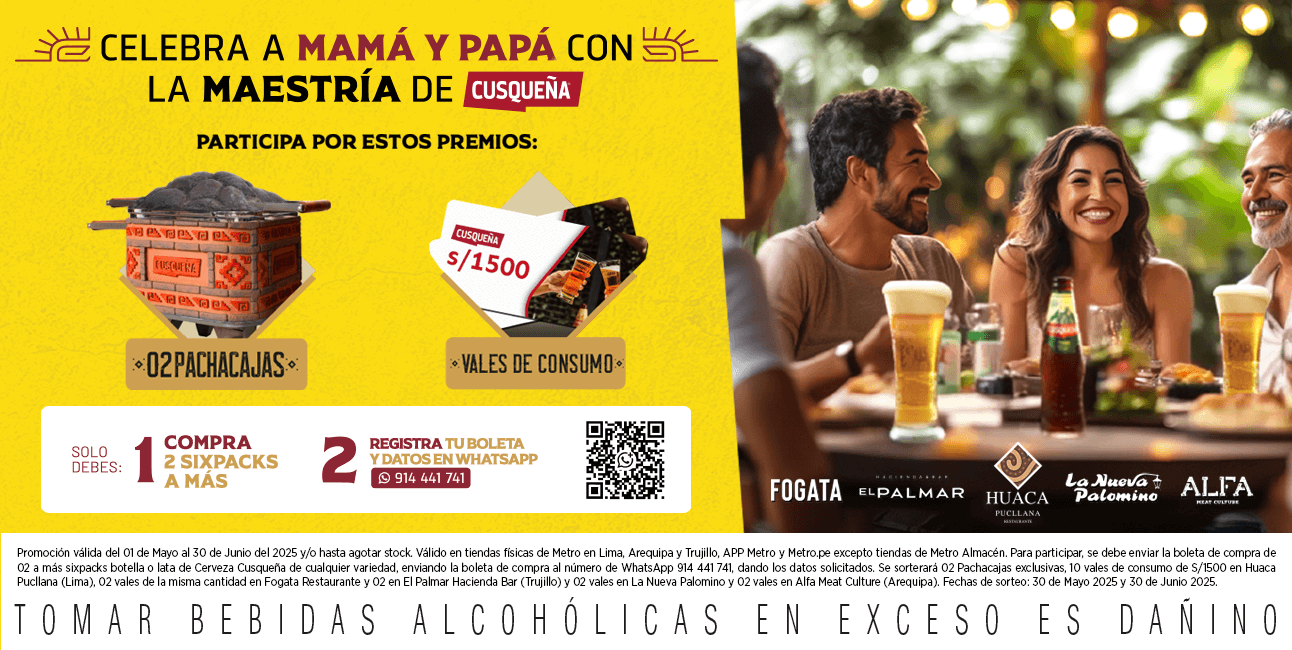 Celebra a mamá y papá con la maestría de Cusqueña