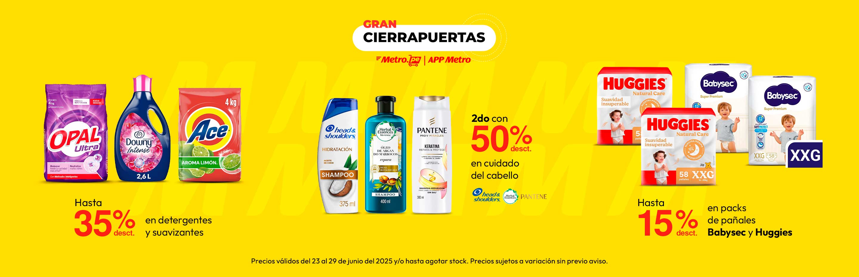 Hasta 35% desct. en detergentes y suavizantes