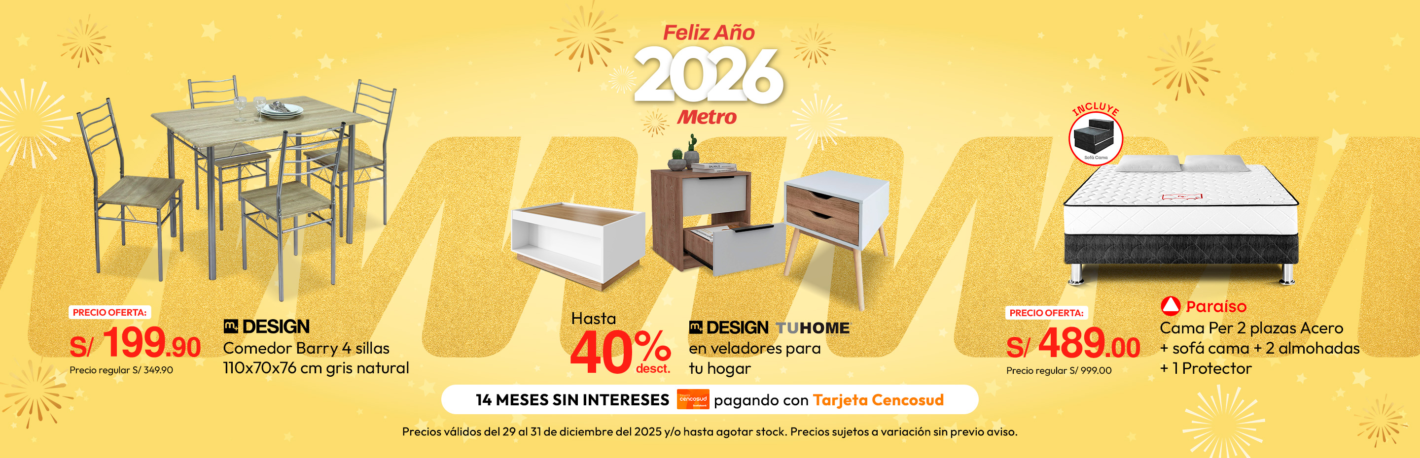 Comedor 4 Silla Barry M+Design 110x70x76cm Gris Natural