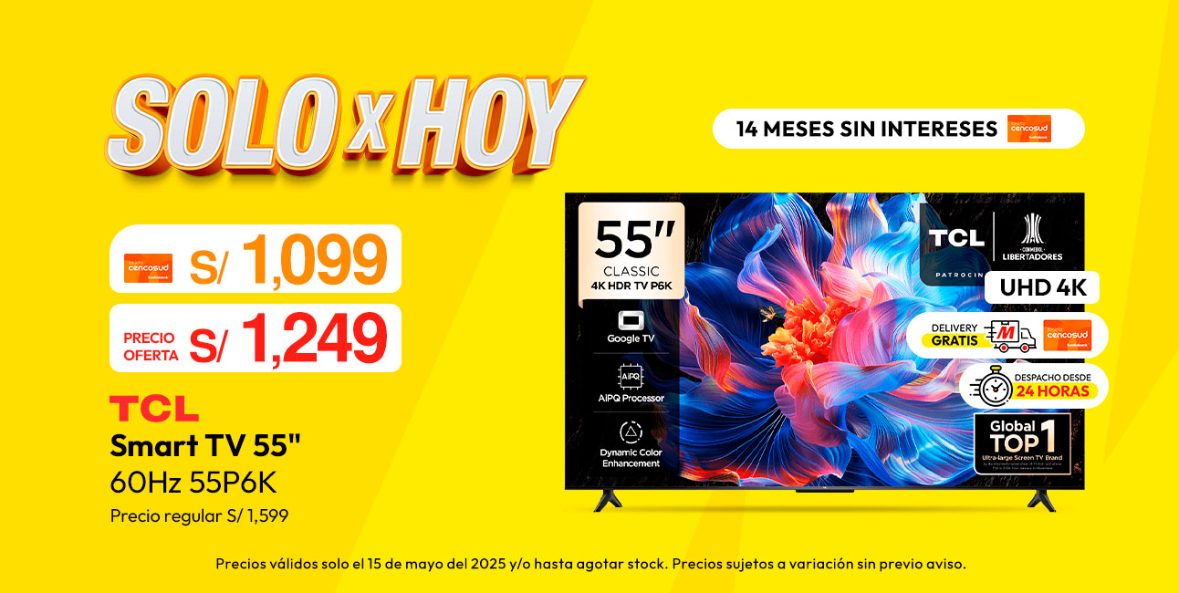 Smart TV TCL 55" UHD 4K 60Hz 55P6K