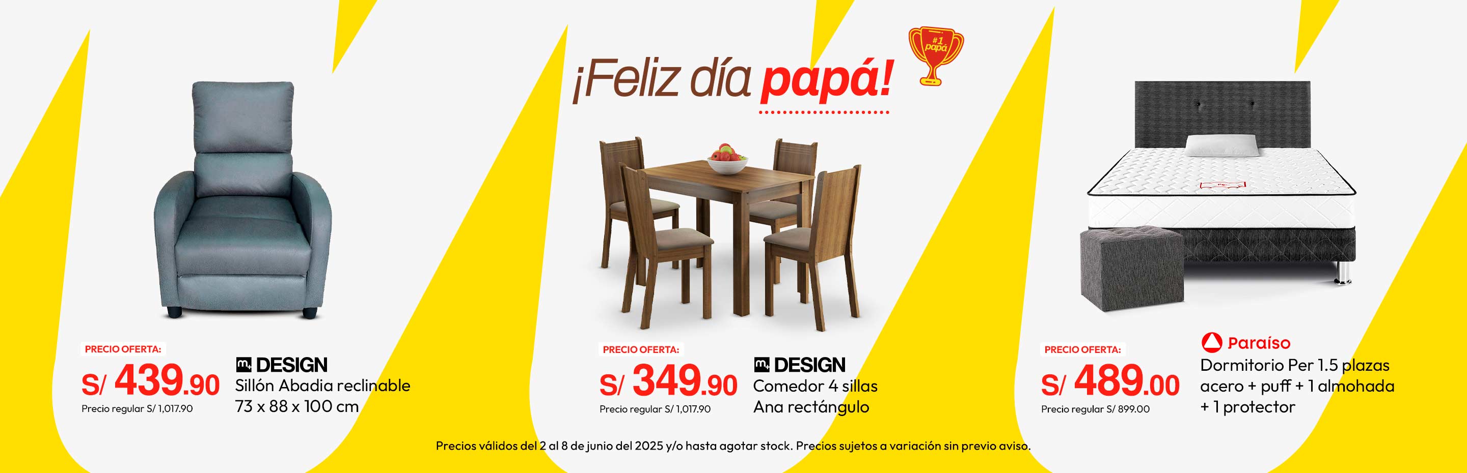 Sillón Reclinable M+Design Abadia 73x88x100cm