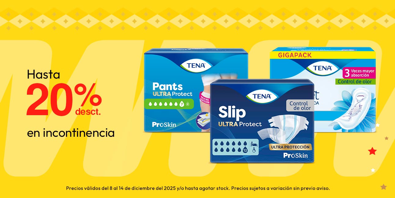 Hasta 20% dscto en Incontinencia