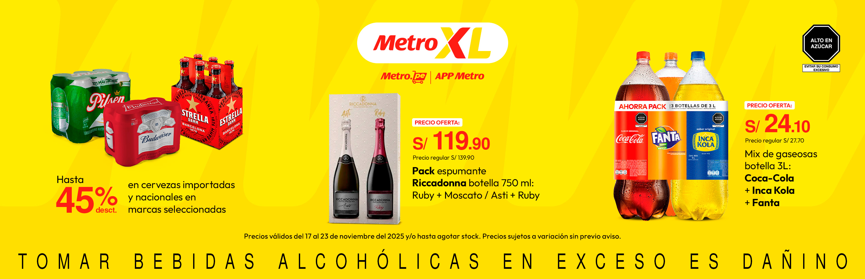 Hasta 45% de desc en Cervezas importadas y nacionales en marcas seleccionadas