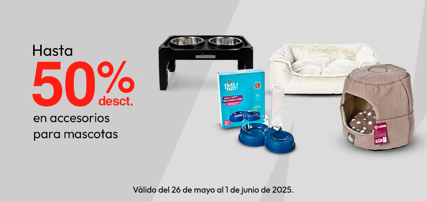 Hasta 50% de desct. en Accesorios para Mascotas