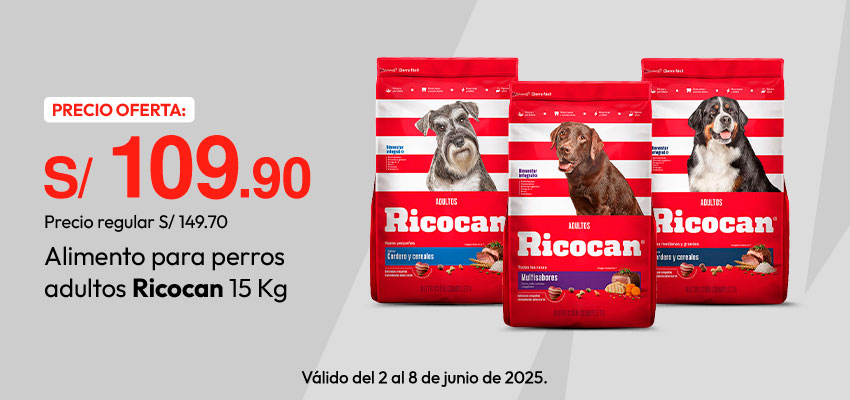 Alimento para Perros Adultos Ricocan 15kg