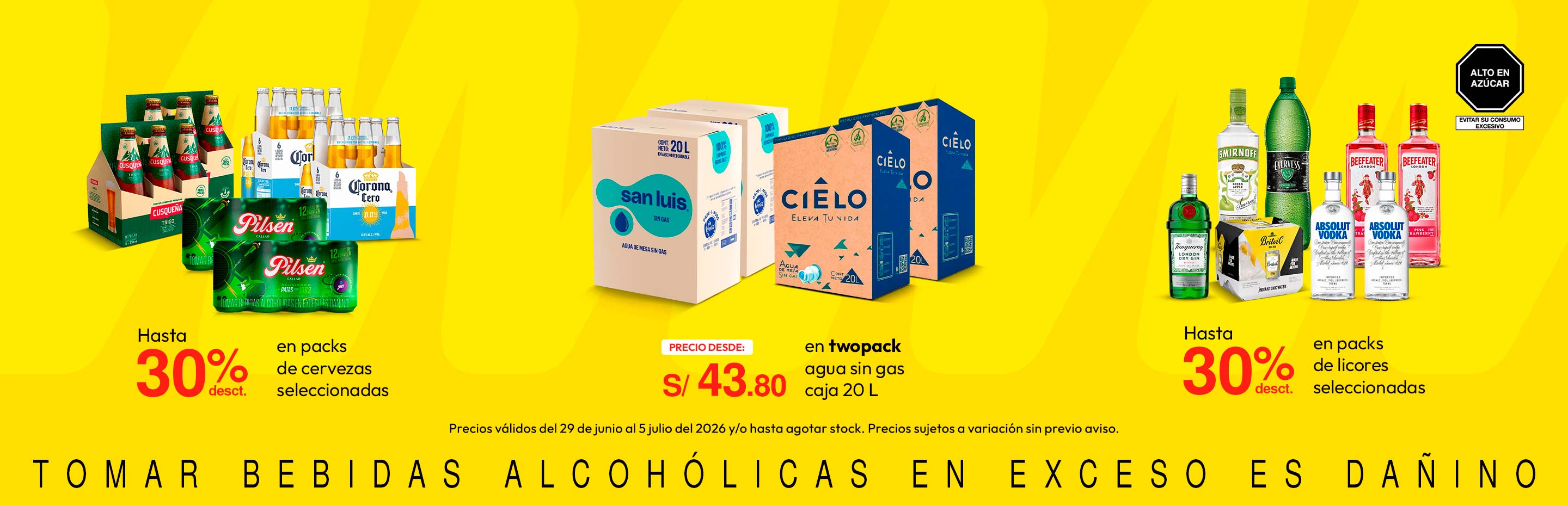 Hasta 30% en packs de cervezas seleccionadas