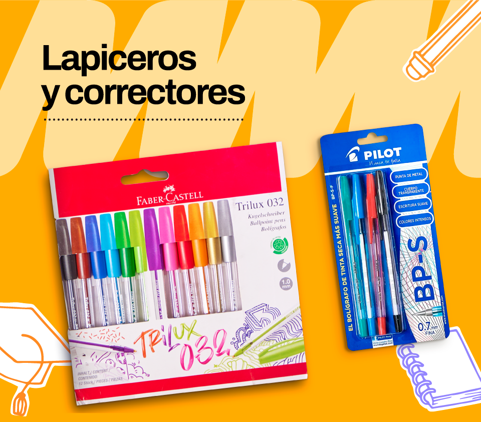 Lapiceros y correctores
