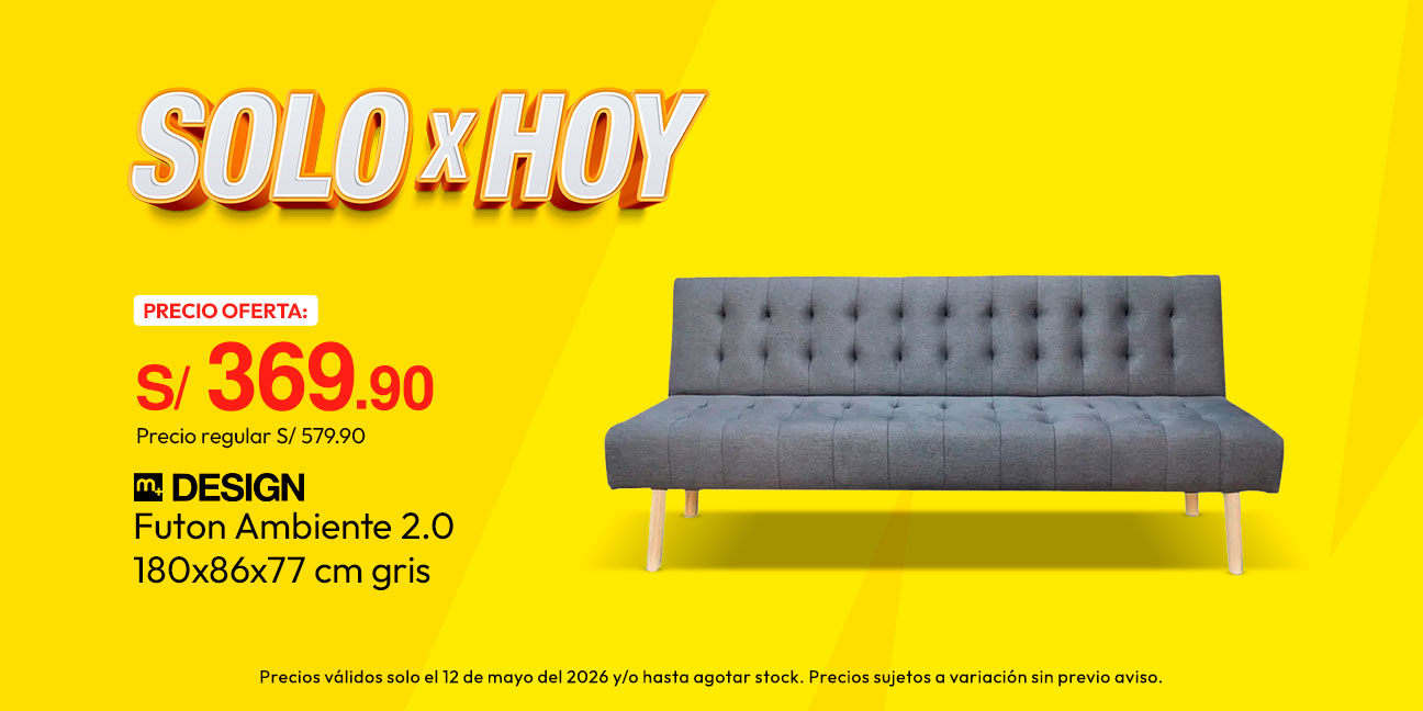 Futon M+Design Ambiente 2.0 180x86x77cm Gris