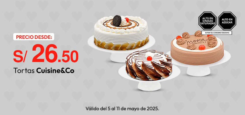 Tortas Cuisine & Co desde S/26.50