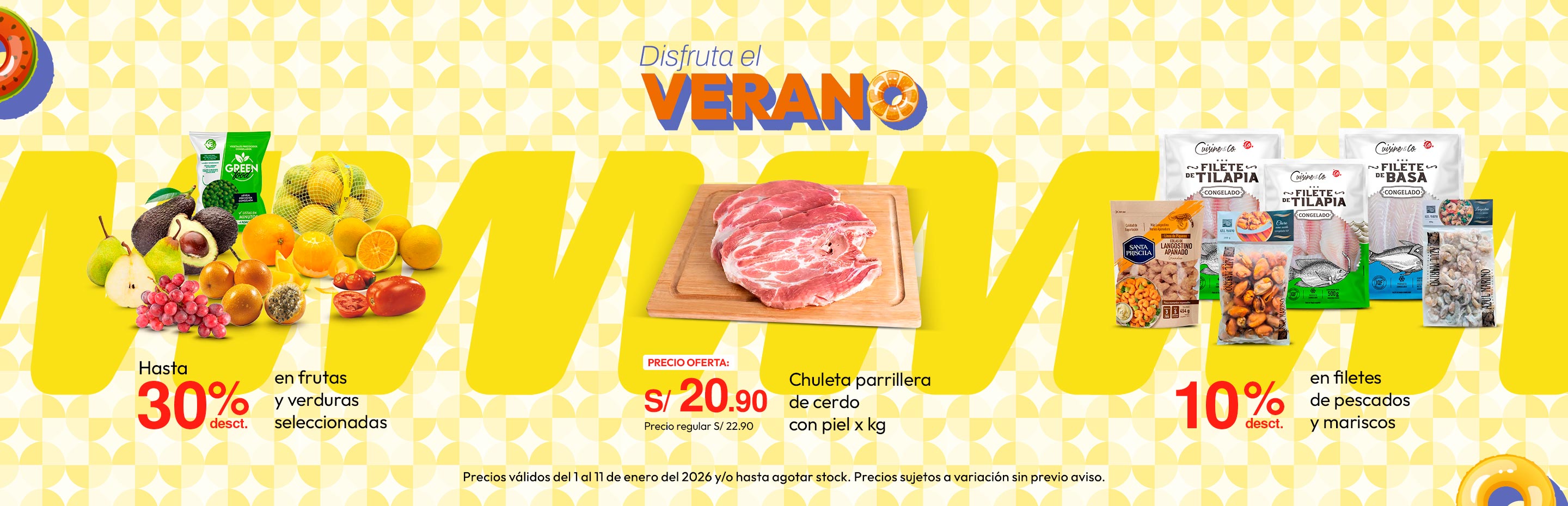 Hasta 30% desct. En frutas y verduras seleccionadas