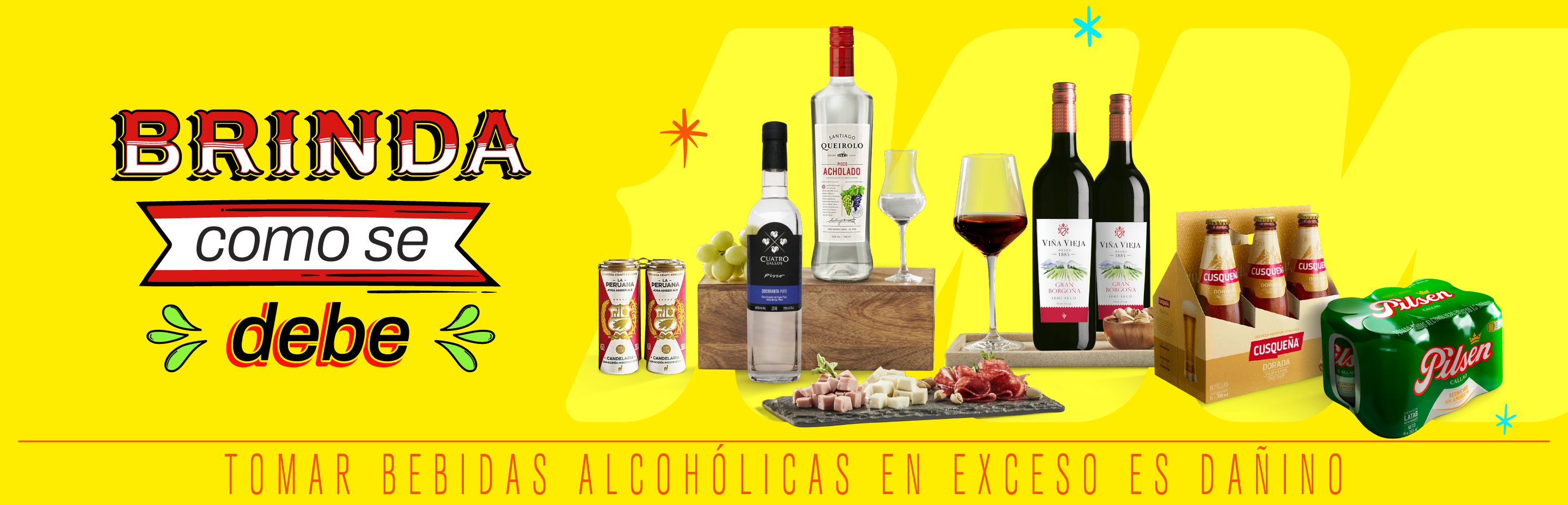 Brinda como se debe (cervezas, vinos y licores
