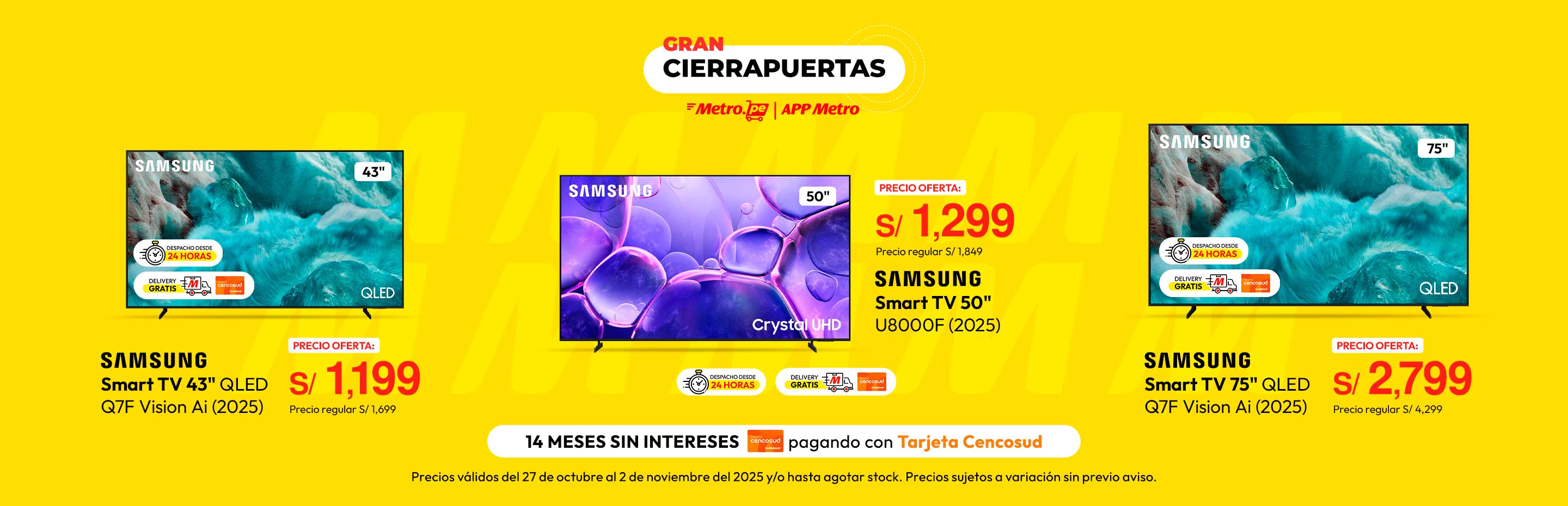 Televisor Smart TV Samsung 43" QLED Q7F Vision AI (2025)