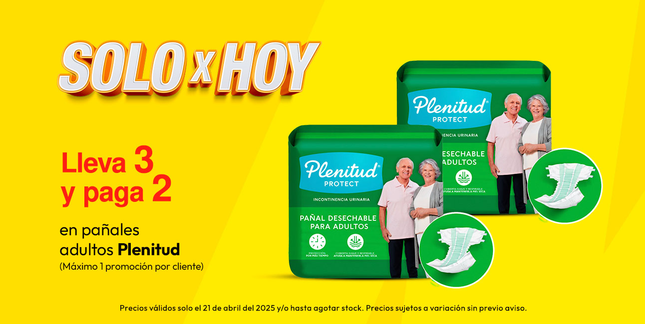 Lleva 3 y paga 2 en pañales adultos Plenitud