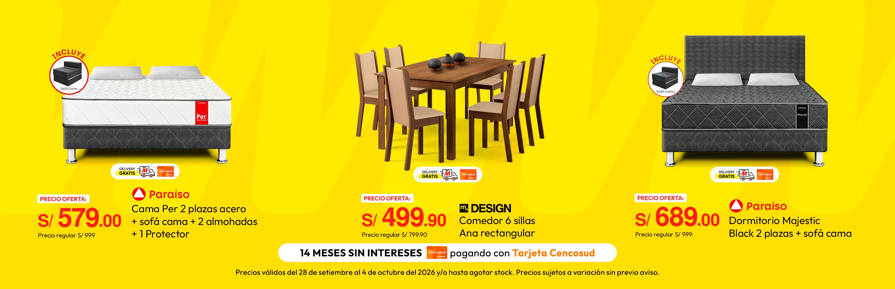 Dormitorio Per Paraíso 2 Plazas Acero+ 2 Almohadas+ 1 Protector