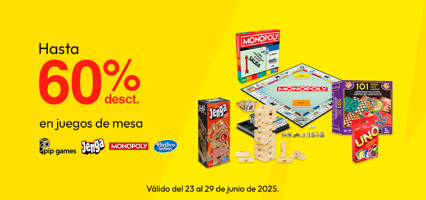 Hasta 60% de desct. en Juegos de Mesa