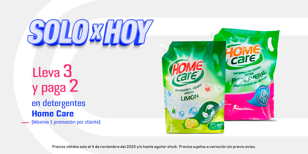 Lleva 3 y paga 2 en Detergentes Home Care