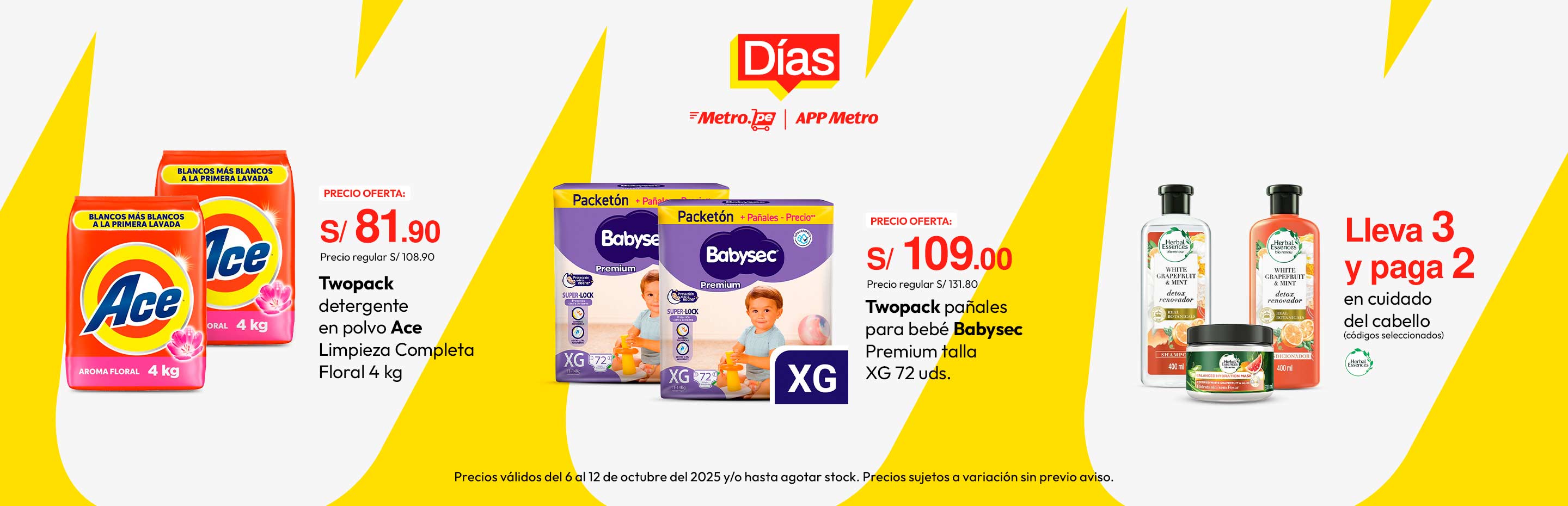 Twopack Detergente en Polvo Ace Limpieza Completa Floral 4kg