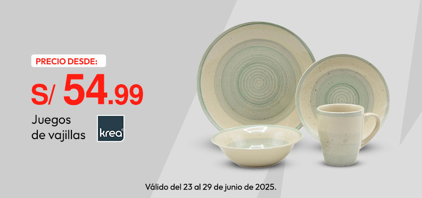 Juegos de Vajillas desde S/. 54.99