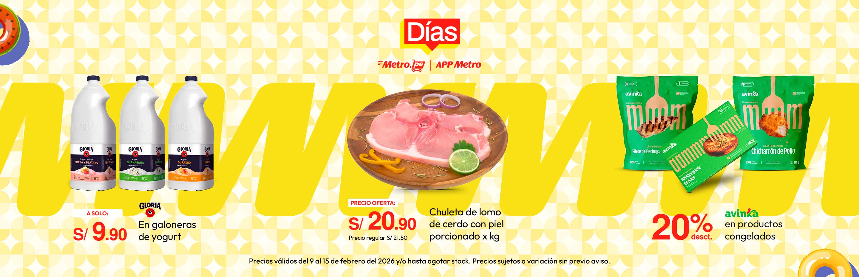 Yogurt Gloria galoneras a solo 9.90