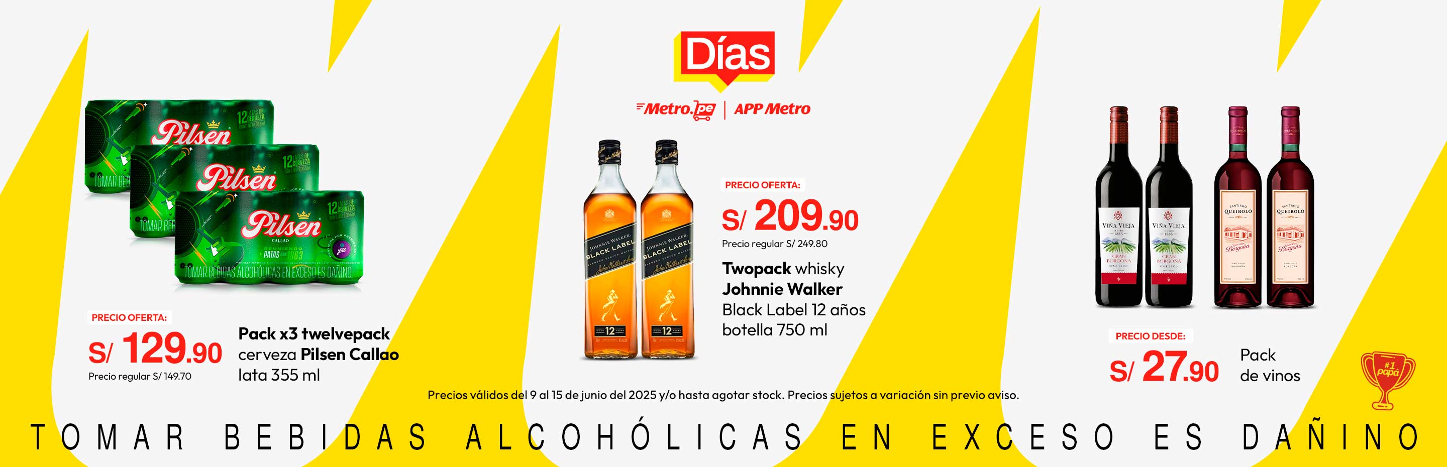 Pack x3 Twelvepack Cerveza Pilsen Callao Lata 355ml