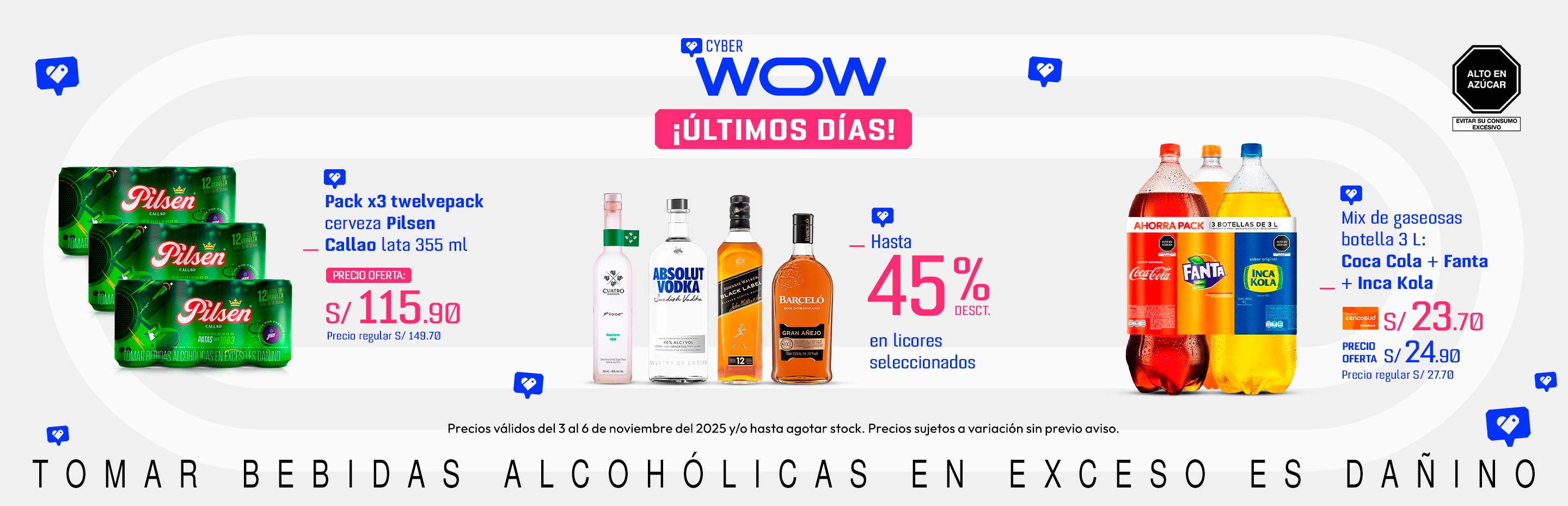 Pack x3 Twelvepack Cerveza Pilsen Callao Lata 355ml