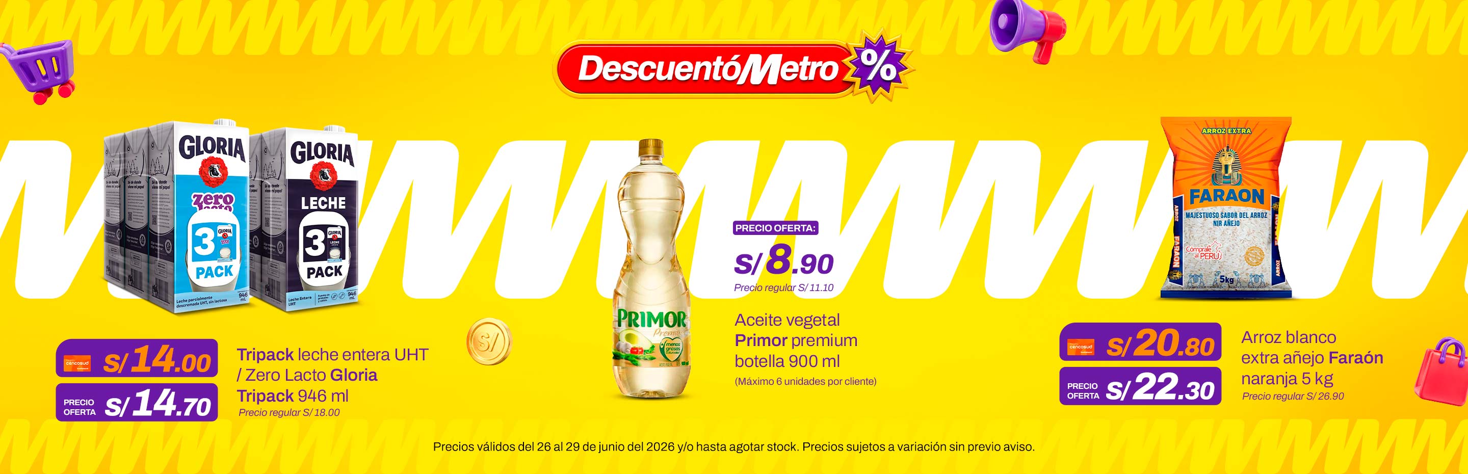 Tripack Leche Entera UHT / Zero Lacto Gloria Caja 946ml 3pack 946 ml