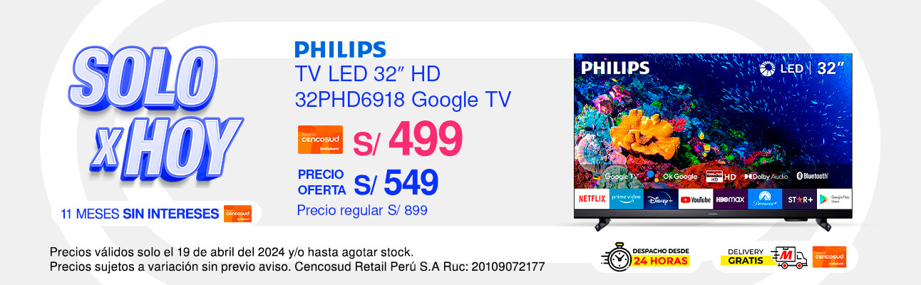 Televisor LED Philips 32 HD 32PHD6918 Google TV