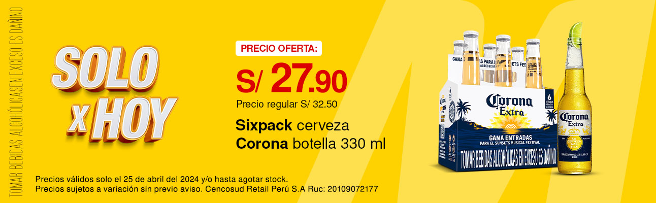 Sixpack Cerveza Corona Botella 330ml