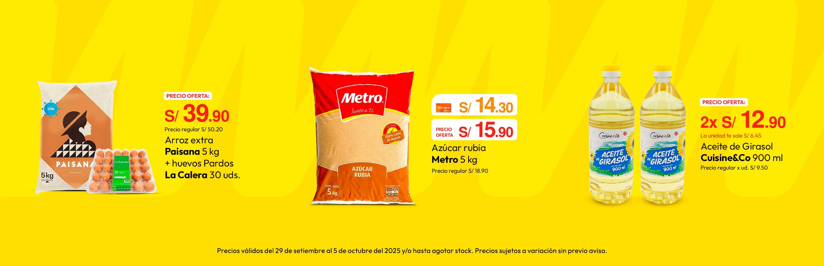 Arroz Extra Paisana 5kg + Huevos Pardos La Calera 30un