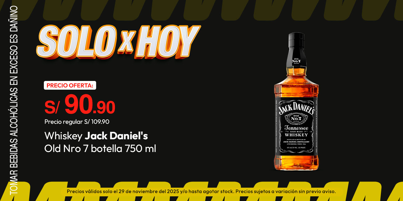 Whiskey Jack Daniel's Old Nro 7 Botella 750ml