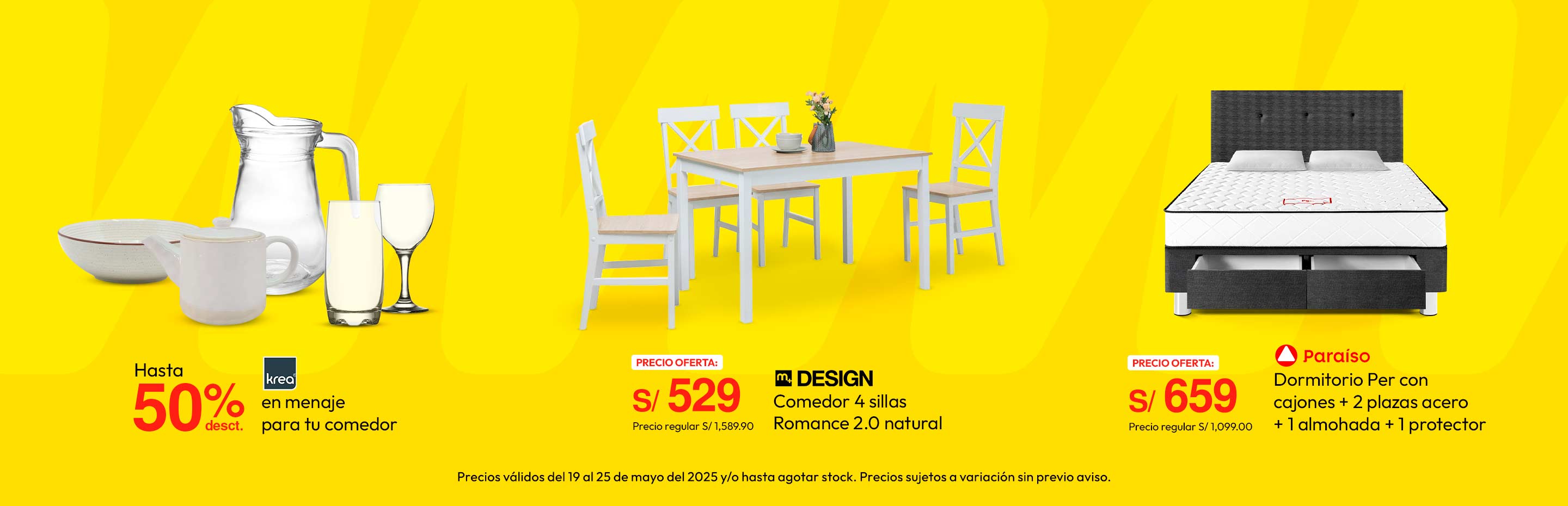 Hasta 50% de Desct. En Menaje para tu Comedor
