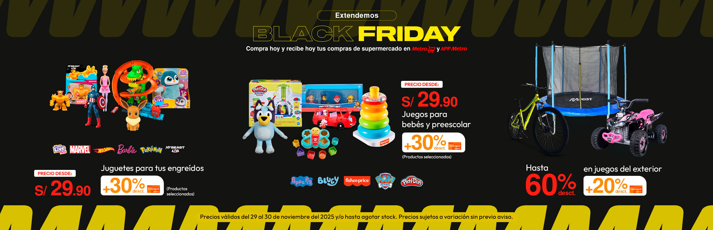 Juguetes para tus engreídos desde S/. 29.90 + hasta 30% de Desct. Con TC *Productos seleccionados