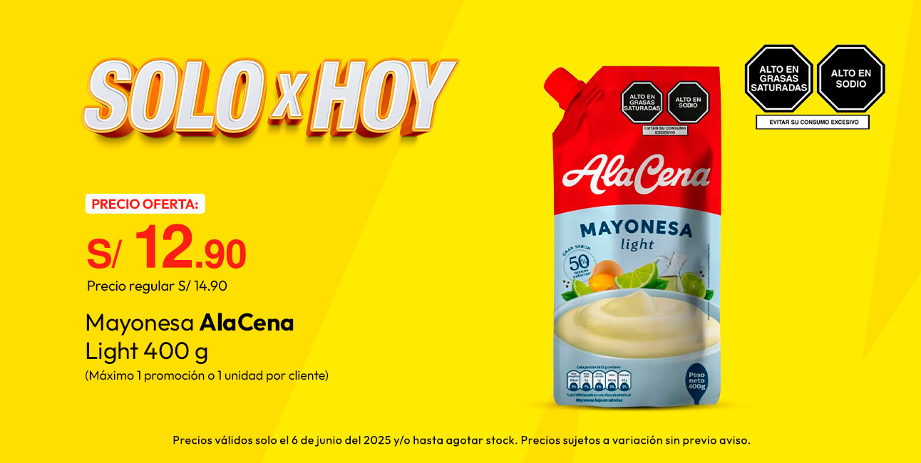 Mayonesa AlaCena Light 400g  (Máximo 1 promoción o 1 unidad por cliente)
