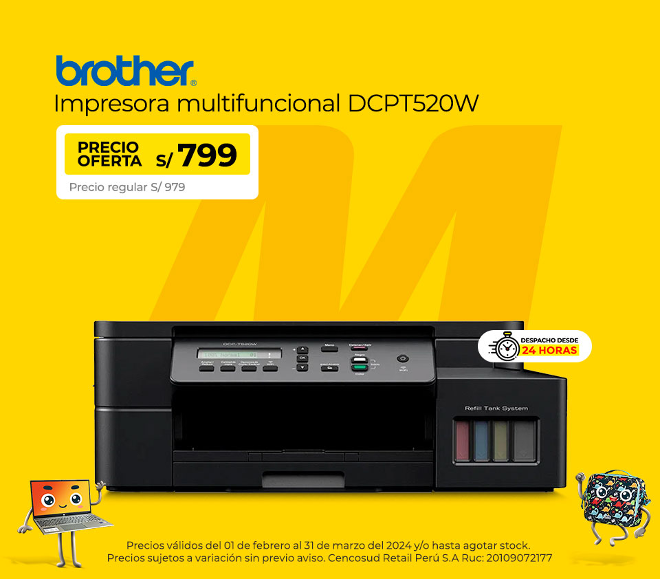 Brother Impresora Multifuncional DCPT520W