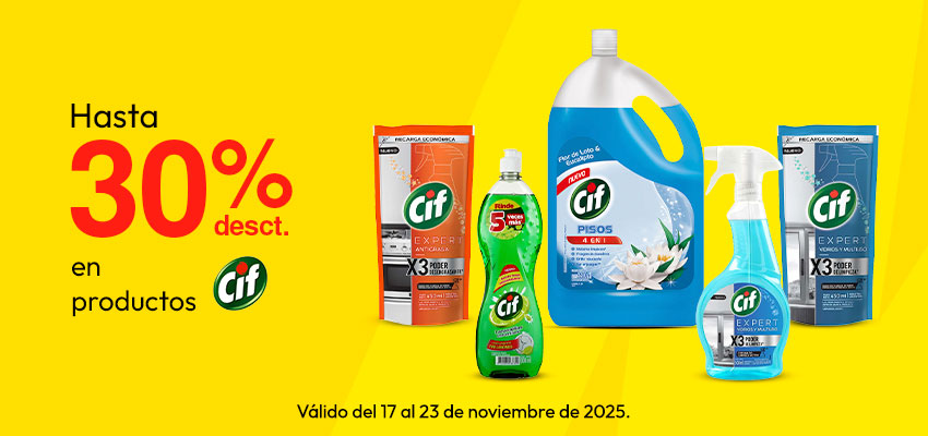 Hasta 30% desct en Cif