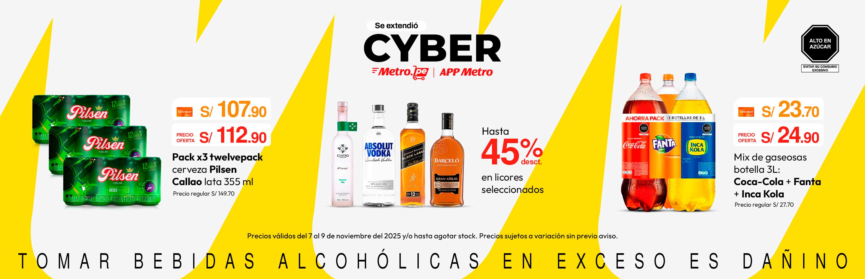 Pack x3 Twelvepack Cerveza Pilsen Callao Lata 355ml