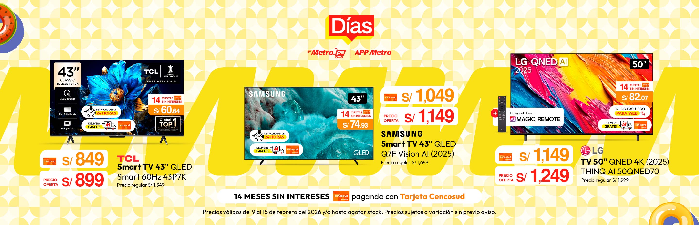 Smart TV TCL 43" QLED Smart 60Hz 43P7K