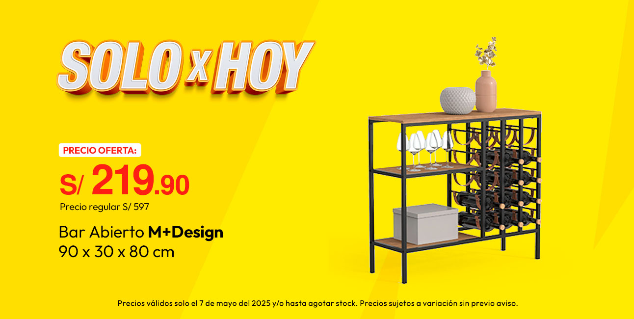 Bar Abierto M+Design 90x30x80cmm