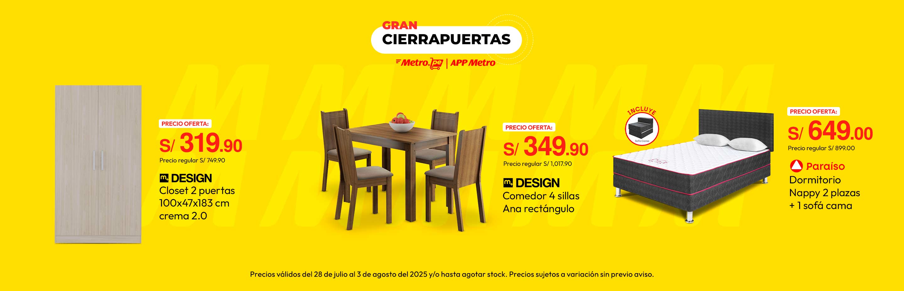 Closet M+Design 2 Puertas 100x47x183 Crema 2.0