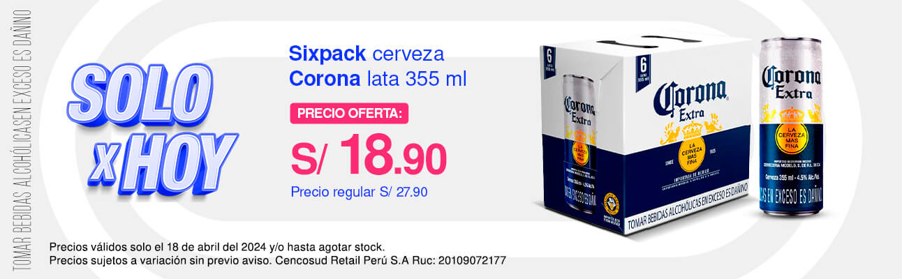 Sixpack Cerveza Corona Lata 355ml