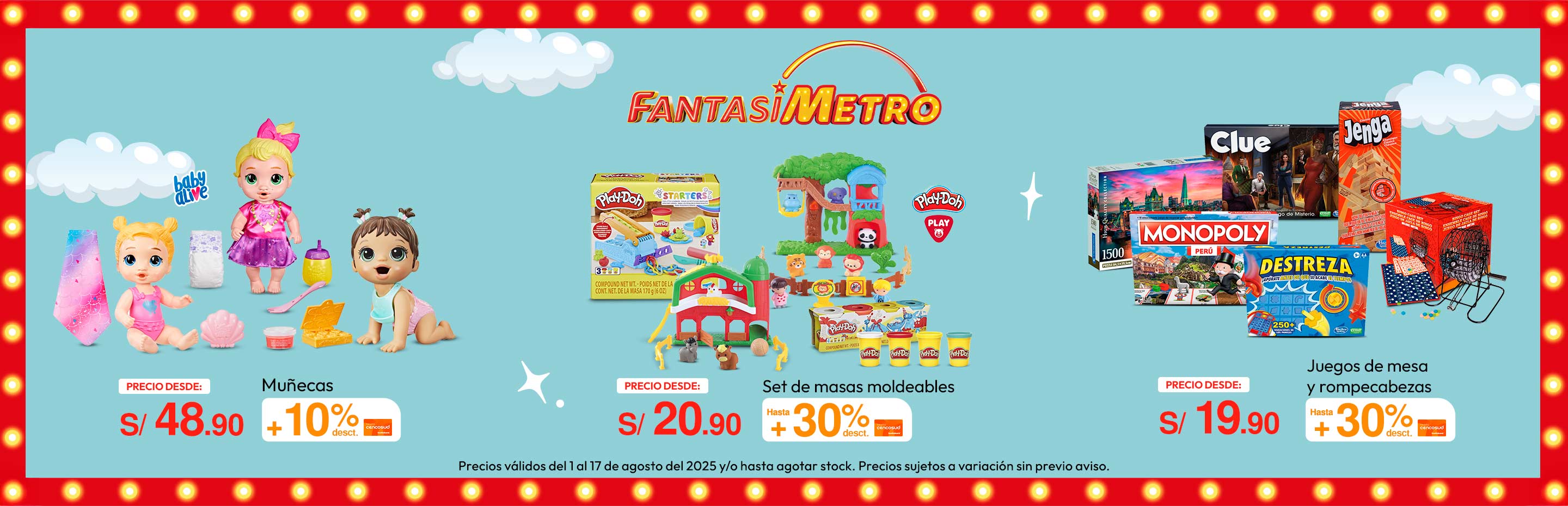 Muñecas Baby Alive desde S/. 48.90 + 10% de Desct. Con TC