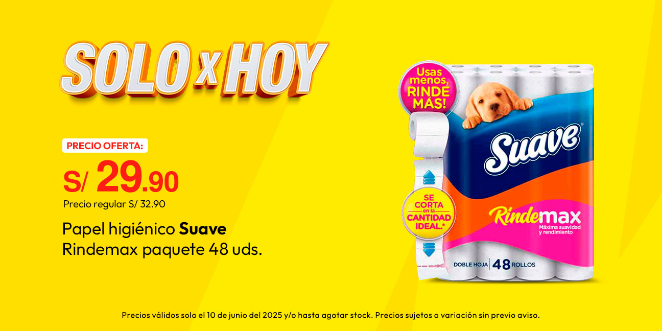 Papel Higiénico Suave Rindemax Paquete 48 unid
