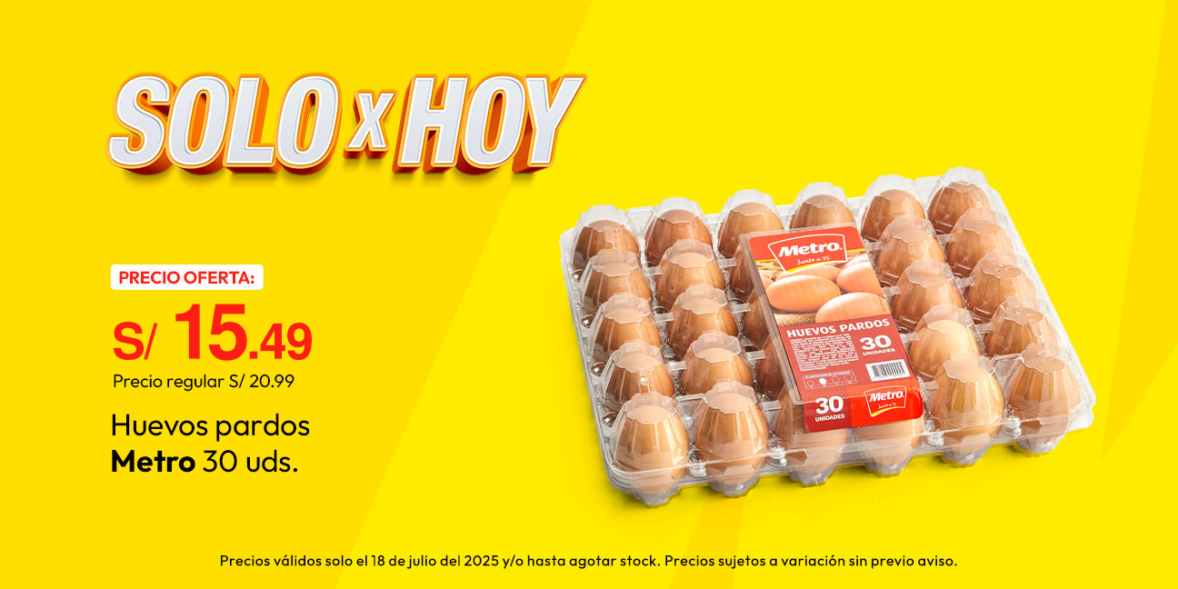 Huevos Pardos Metro 30un