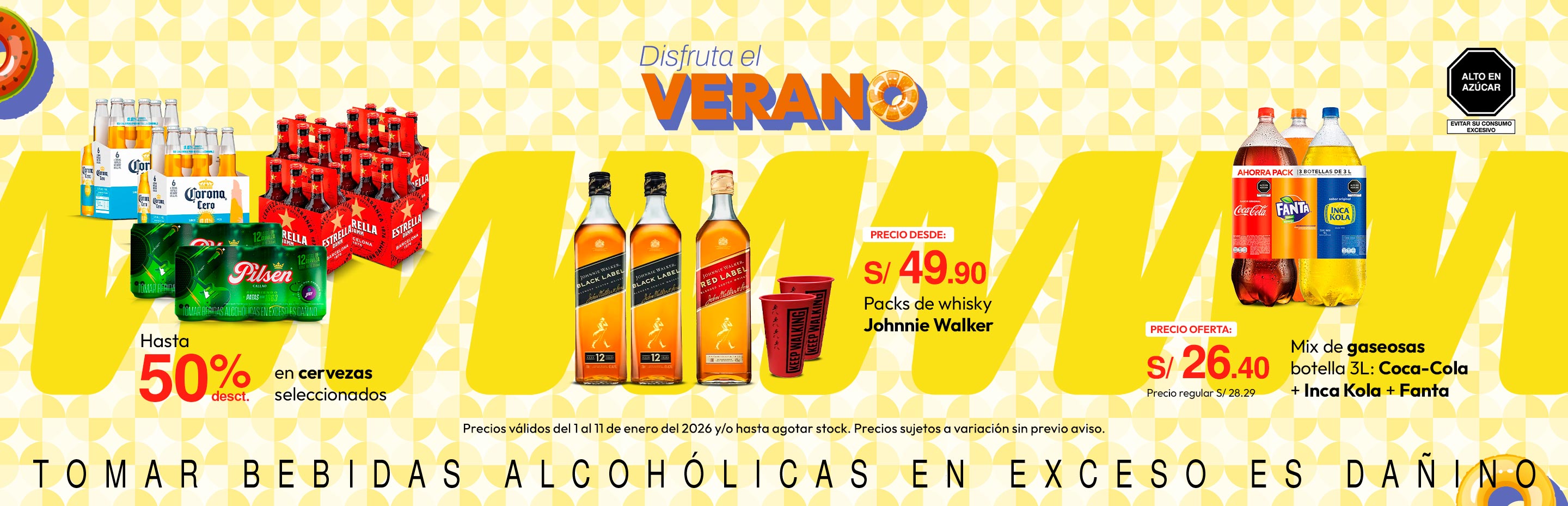 Hasta 50% dscto en cervezas seleccionadas