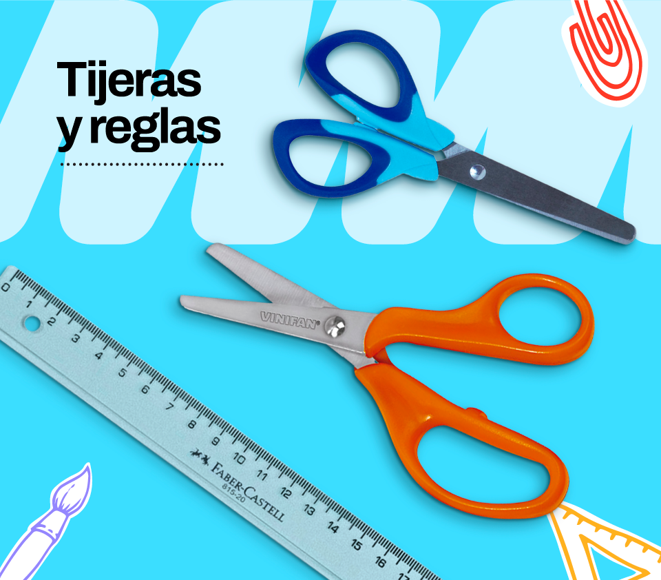 Tijeras y reglas
