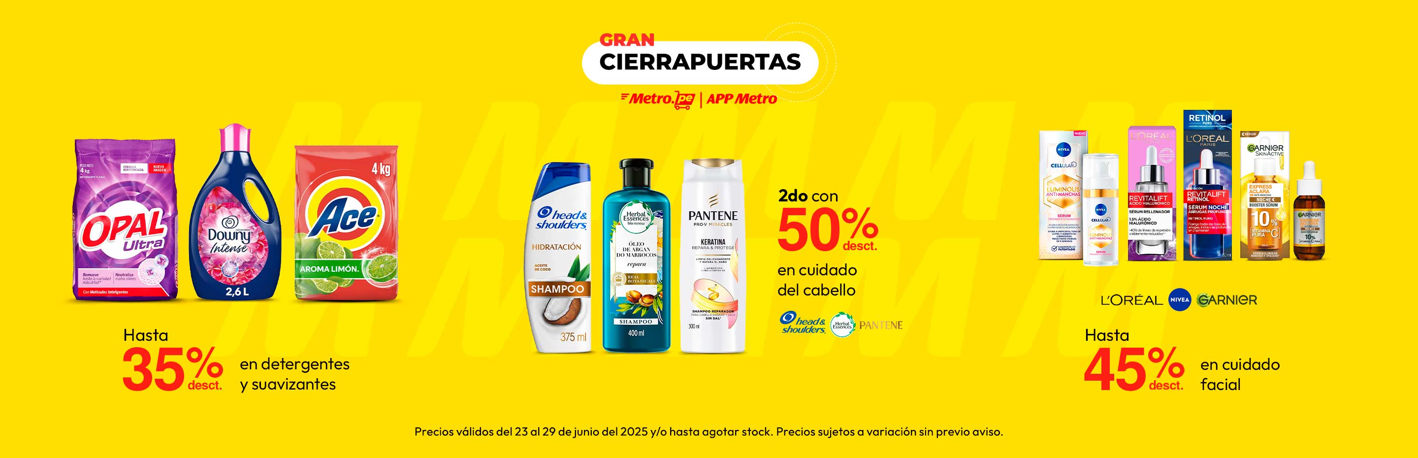 Hasta 35% desct. en detergentes y suavizantes