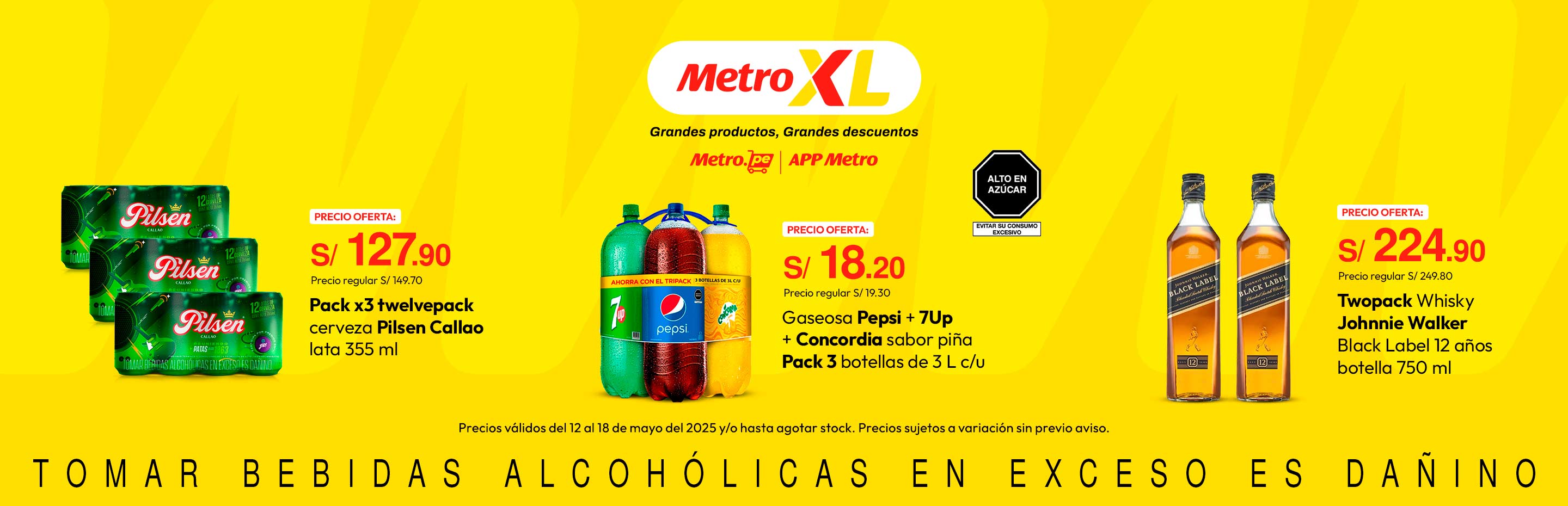 Pack x3 Twelvepack Cerveza Pilsen Callao Lata 355ml